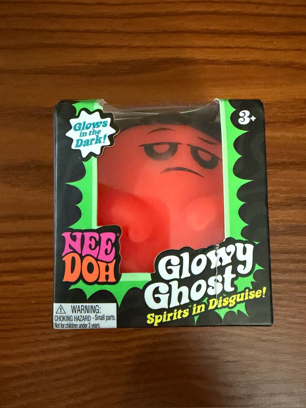 Schylling NeeDoh Orange Glowy Ghost Glow in the Dark Squishy Fidget Toy